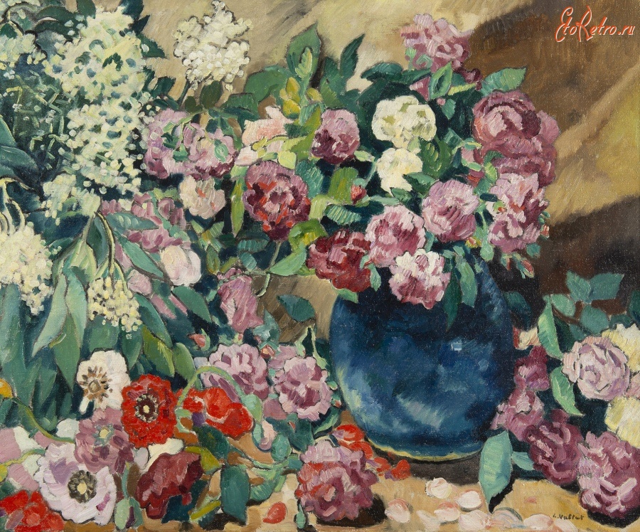 Картины - Цветы в голубой вазе
