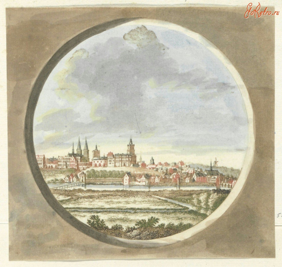 Картины - Вид на город Клев, Пруссия