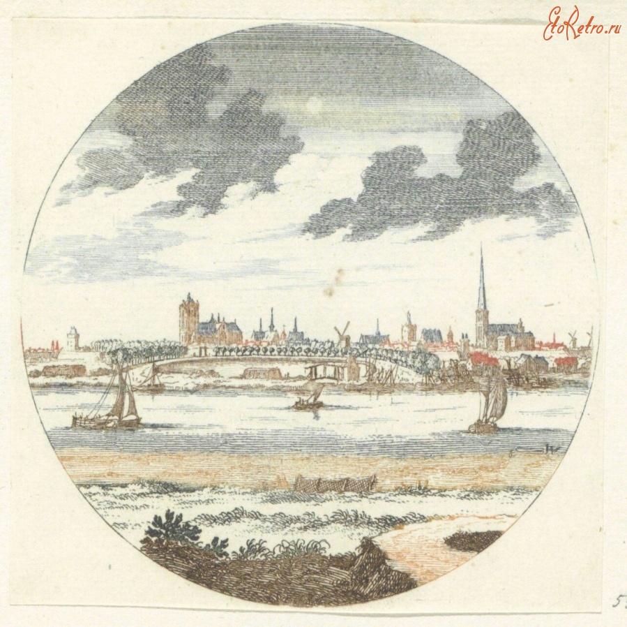 Картины - Вид на город Эммерих на Рейне