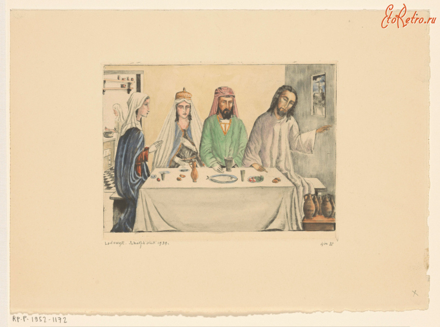 Картины - Свадьба в Кане с Иисусом и Марией