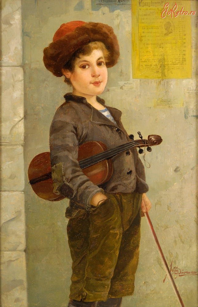 Картины - Йозеф Зюсс, Еврейский мальчик со скрипкой