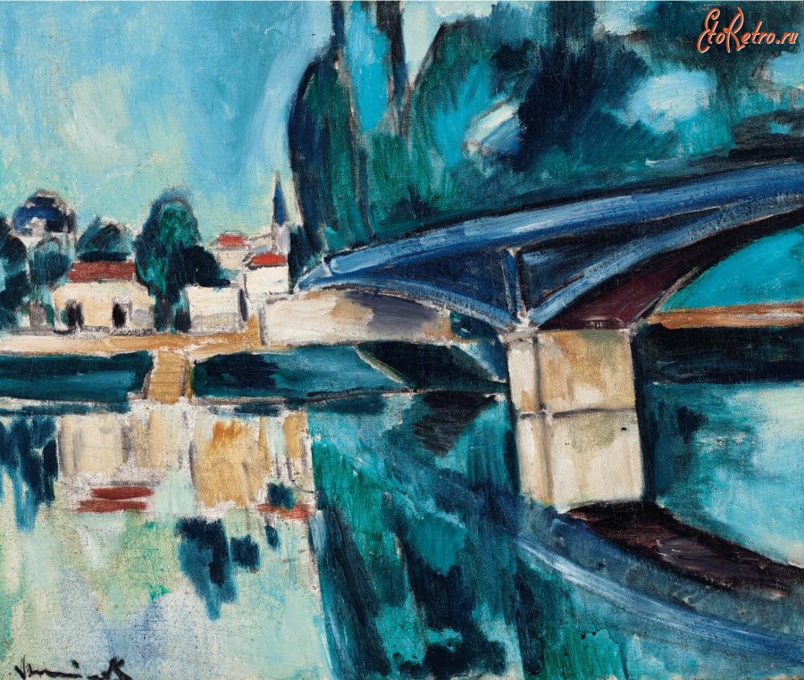 Картины - Морис де Вламинк, Мост в Ножане