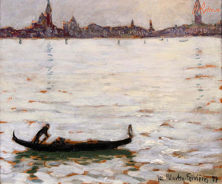 Картины - Жак Мартен-Ферье, Закат солнца в Венеции