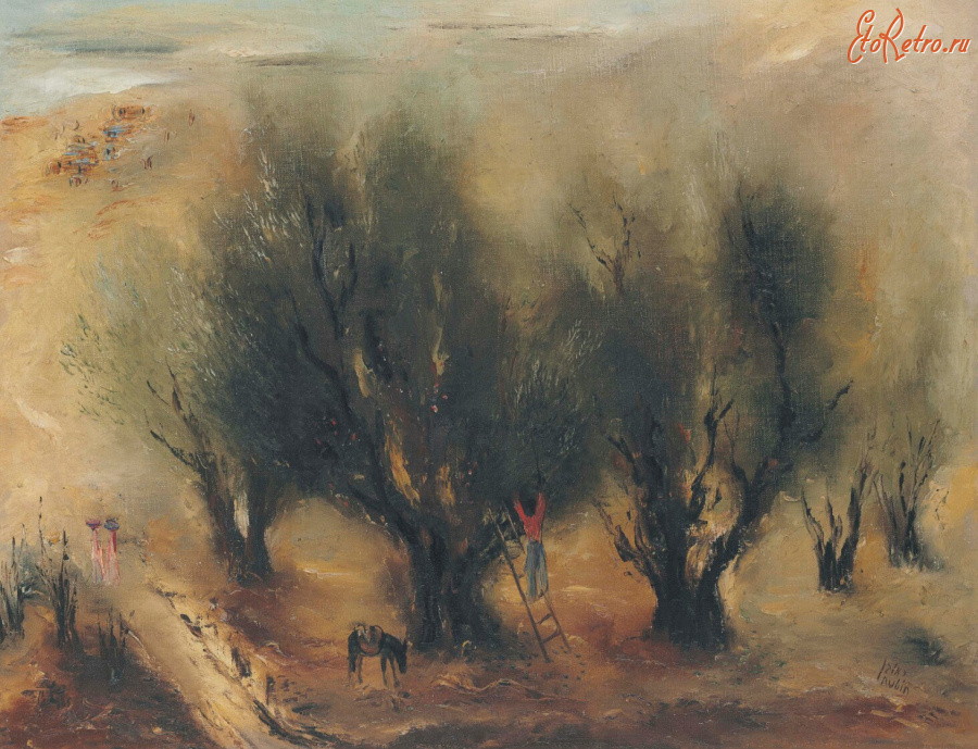 Картины - Рувим Рубин, Оливковые деревья