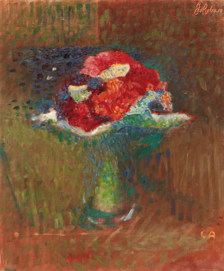 Картины - Куно Амьет, Натюрморт с цветами в вазе