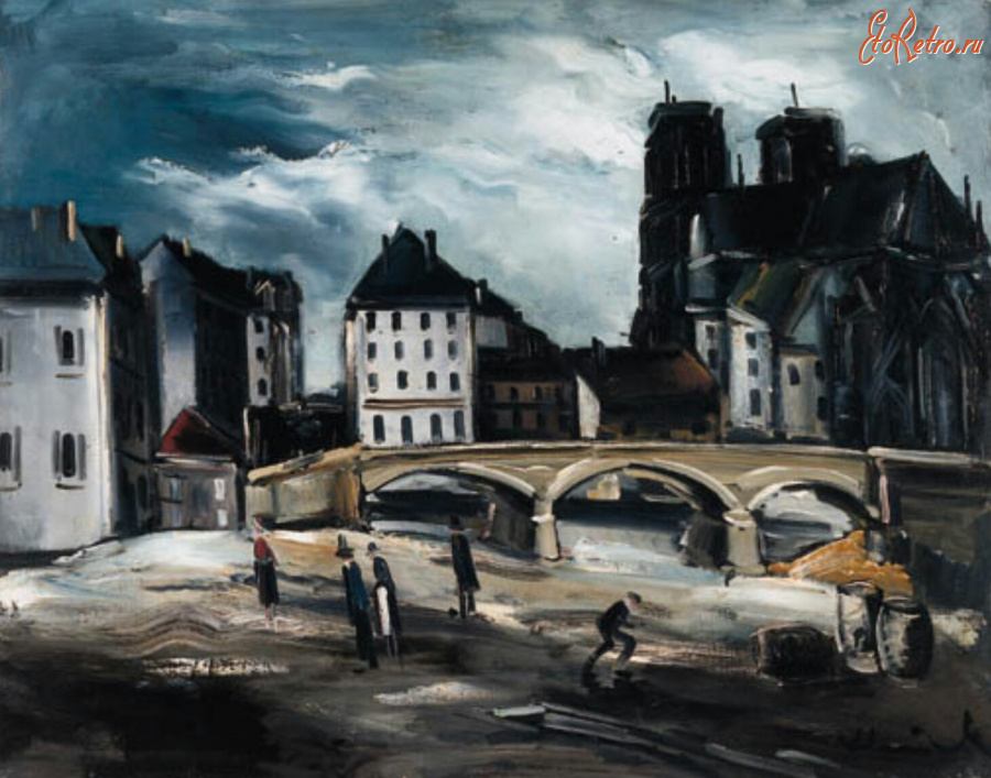 Картины - Морис де Вламинк, Сцена в Париже