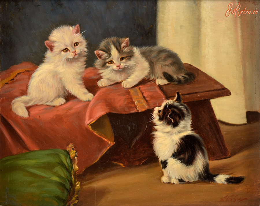 Картины - Бенно Кегль, Три котёнка