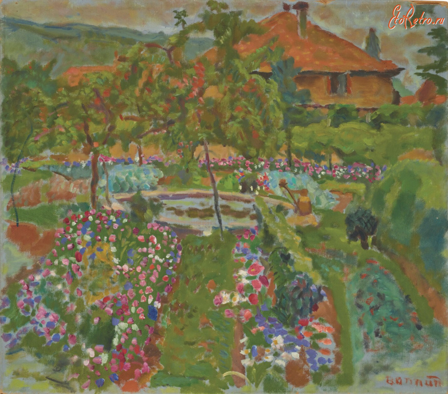 Картины - Пьер Боннар, Цветы на огороде в Гранд-Лемпсе