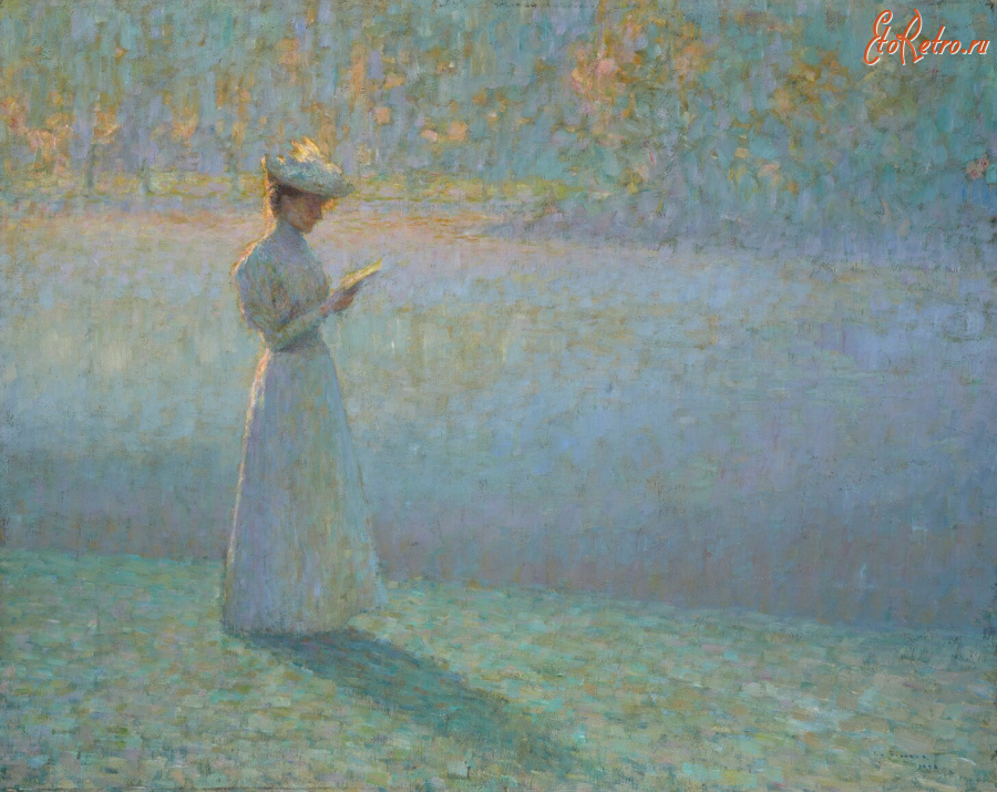 Картины - Анри де Сиданер, Читающая женщина в пейзаже