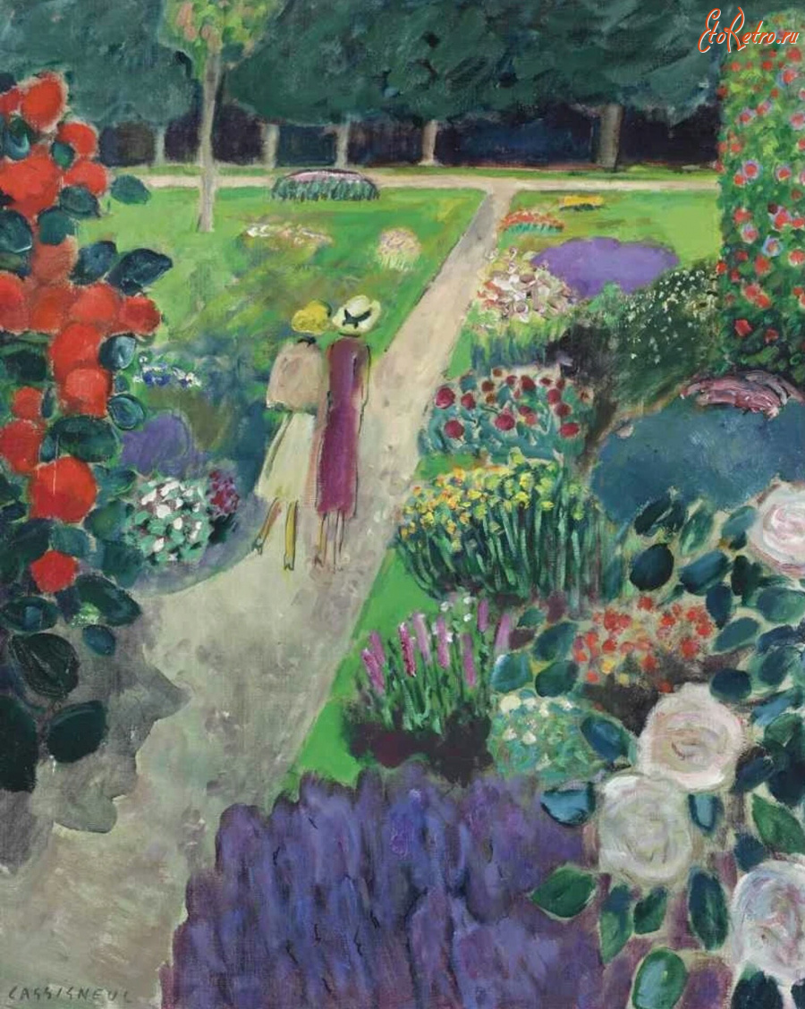Картины - Жан-Пьер Кассиньоль, Прогулка в саду