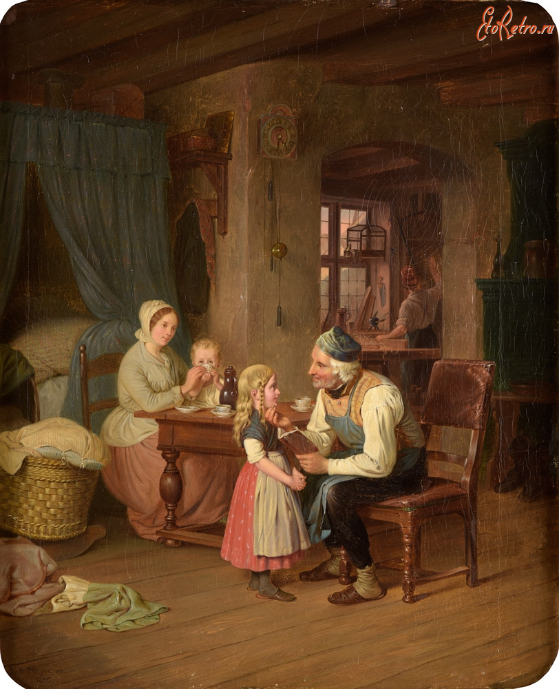 Картины - Фридрих Мейерхайм, Счастливая семья
