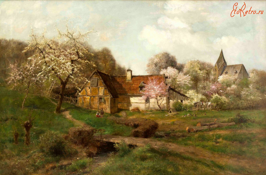 Картины - Генрих Хартунг. Весна в долине Рейна