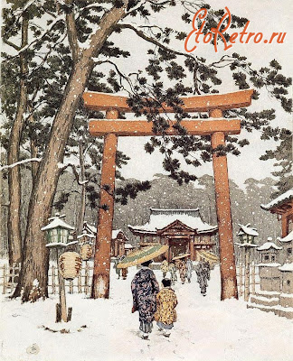 Картины - Картини.  Тавік Франтісек Симон (1877-1942).  Японія. Кіото в зимку.