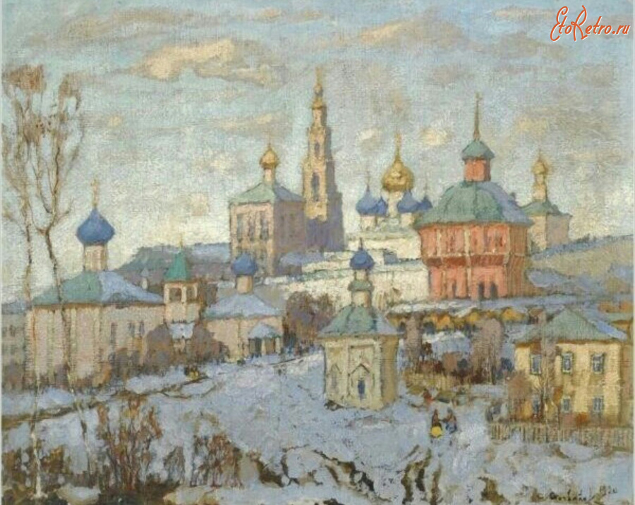 Картины - Константин Горбатов. Вид на Новодевичий монастырь