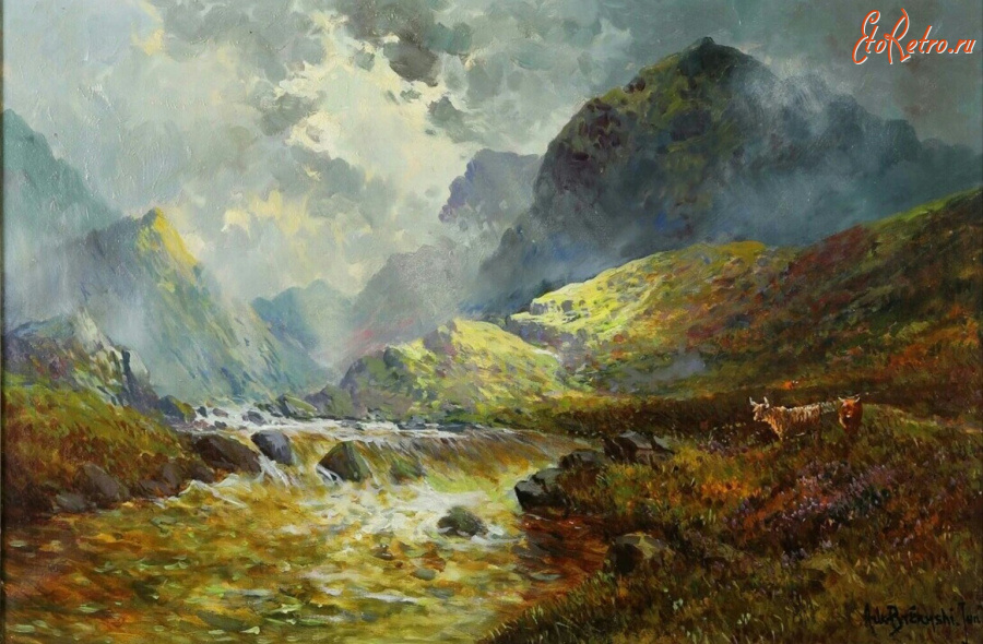 Картины - Альфред Бреански младший. Западное нагорье близ Тайнуилта в Шотландии
