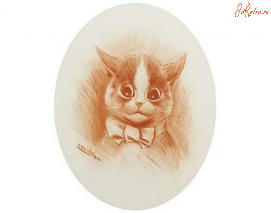 Картины - Луи Уэйн. Портрет котёнка Питера