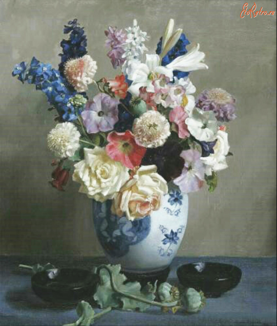 Картины - Нора Хейзен. Весенние цветы в китайской вазе