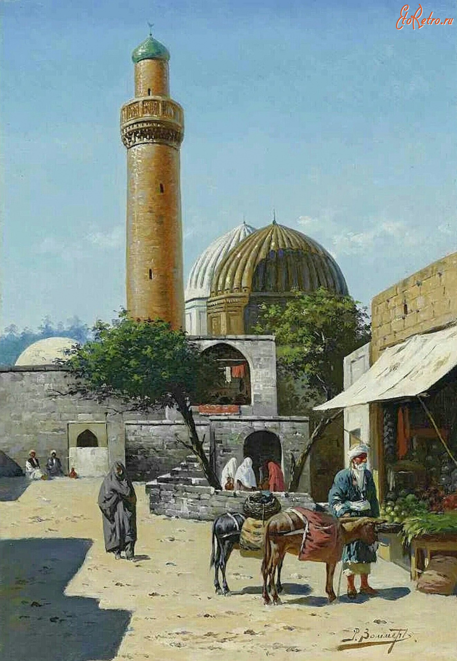 Картины - Рихард Зоммер. Мечеть в Баку