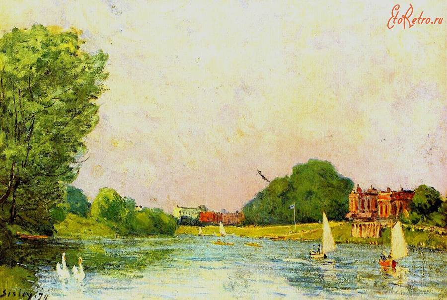 Картины - Темза близ Хэмптон-корта. 1874