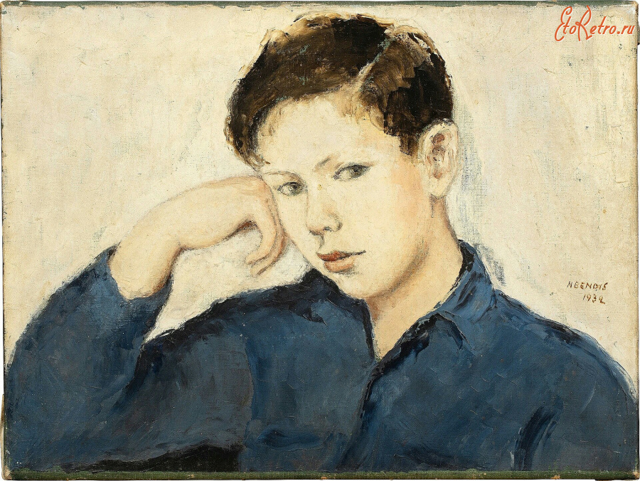 Картины - Надя Бенуа. Портрет сына художницы Питера Устинова в возрасте 11-ти лет. Биография