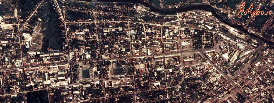 Курск - Курск, 20 июля 1966 года. Фото спутника-шпиона Корона. Центр города