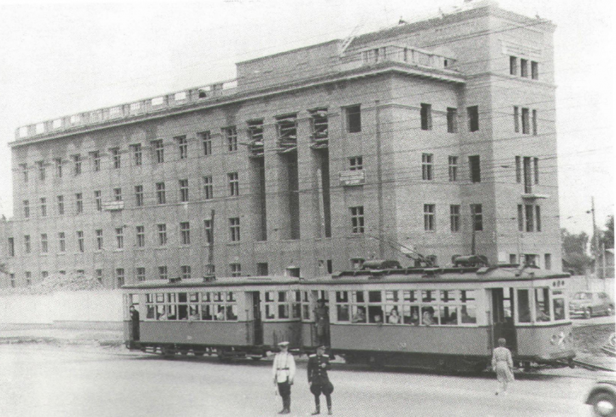 Тула - Тула, Тула, Тула - я, Тула - Родина моя!     Строится здание  на улице Коммунаров для УВД. 1948 год.