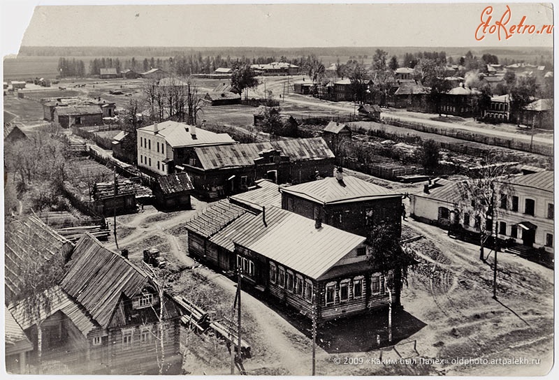 Палех - Вид (на юго-запад) с колокольни Крестовоздвиженского храма 1930 год
