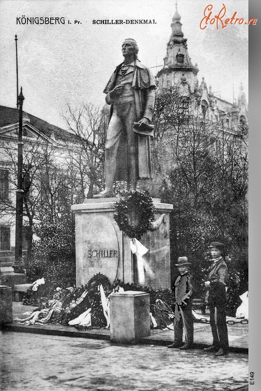 Калининград - Памятник Шиллеру в Кёнигсберге. 1910 год.