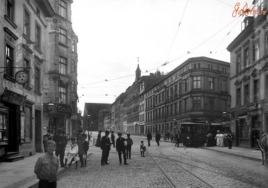 Калининград - Кёнигсберг.Vorst?dtische Langgasse (Ленинский Проспект) 1890 годы.