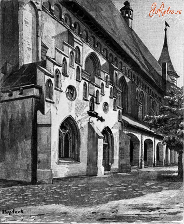 Калининград - Кёнигсберг. Могила Канта возле Кафедрального собора, 1890 год.