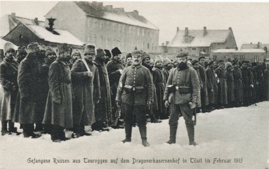 Советск - Русские военнопленные в Тильзите февраль 1915 года.