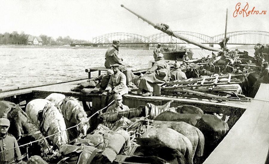 Советск - Тильзит. Первая Мировая война. Набережная западнее моста Королевы Луизы