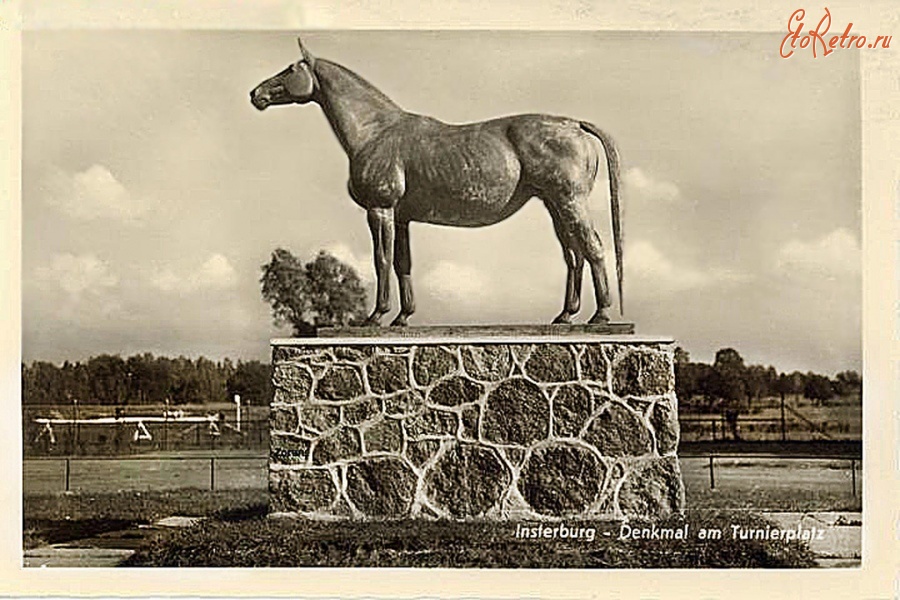 Черняховск - Черняховск (до 1946 г Инстербург).  Памятник лошади на Turnierplatz. 1935 год.