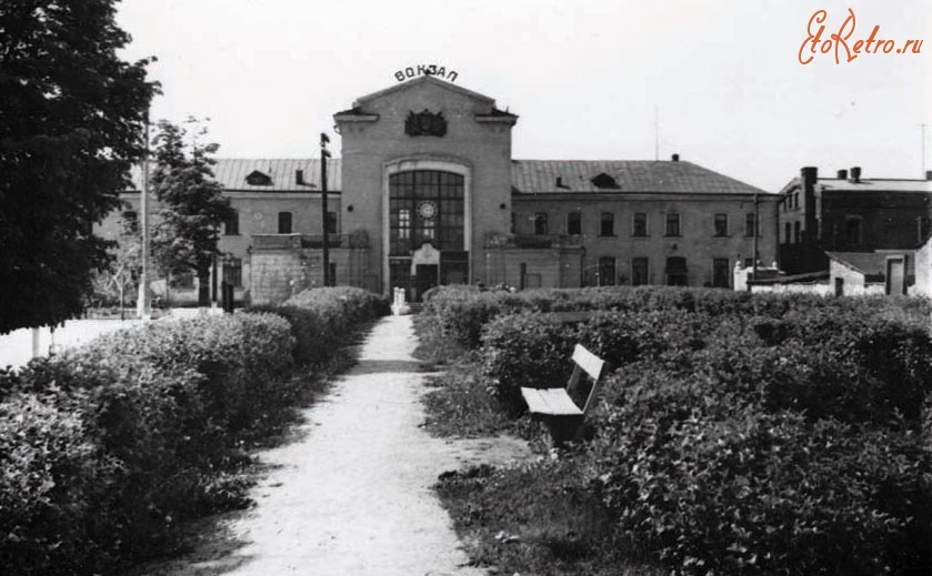 Черняховск - Черняховск. . Вокзал станции Черняховск. Конец 1950-х годов.