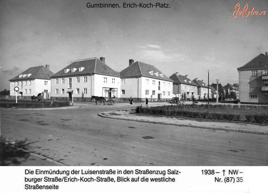 Гусев - Гусев - Gumbinnen - Luisenstrasse, Erich-Koch-Platz