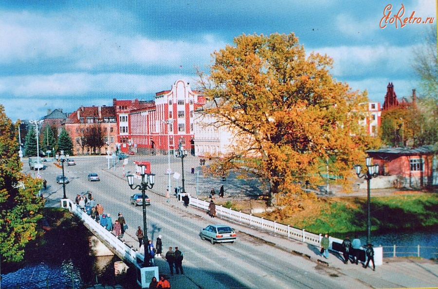 Гусев - Гусев. Вид на Главный мост и площадь Победы.