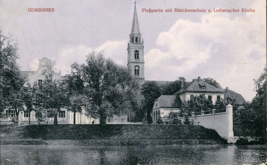 Гусев - Gumbinnen. Lutherische Kirche und Maedchenschule