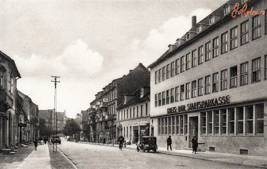 Гусев - Gumbinnen. Hermann-Goering-Strasse (Sodeiker Strasse), Kreis- und Stadtsparkasse.