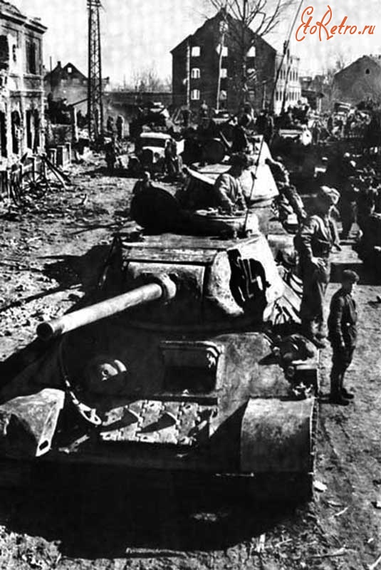 Мамоново - Мамоново (Хайлигенбайль). Советские войска в Heiligenbeil- Мамоново. Январь 1945 год.