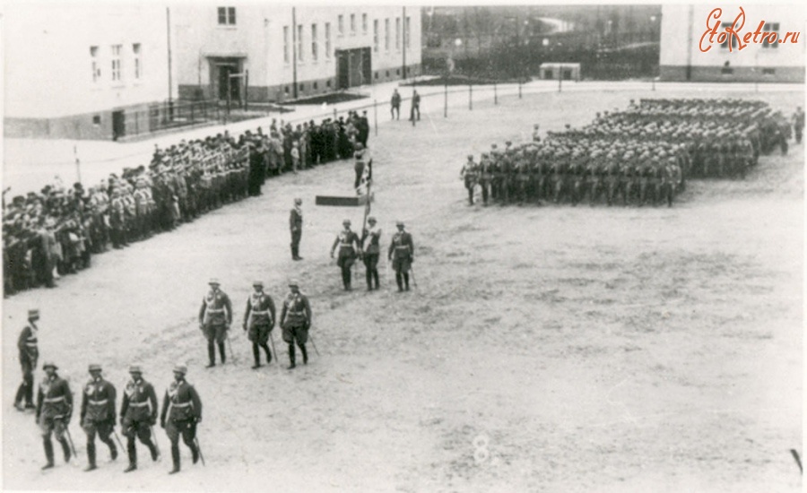 Багратионовск - Preussisch Eylau, Infanterie-Kaserne, Parade, Garde der III. A.R.21
