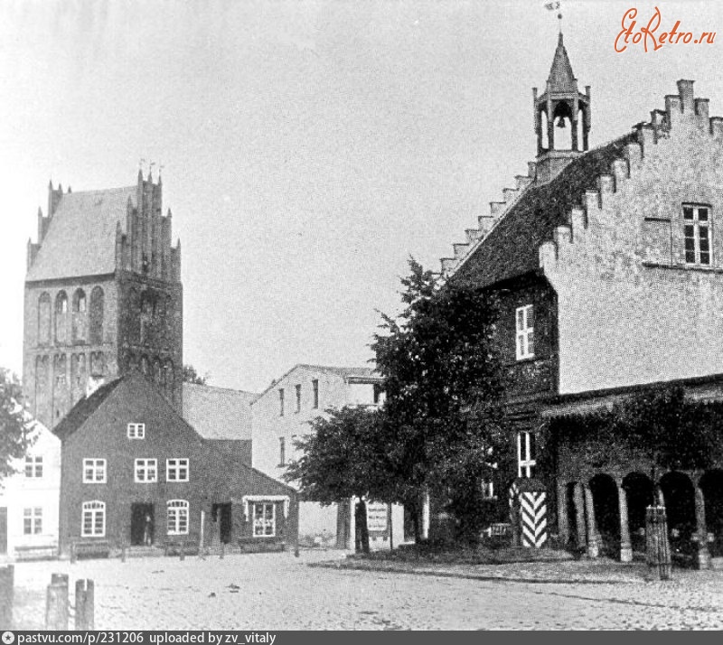 Правдинск - Die westliche Marktseite in Allenburg 1900—1914, Россия, Калининградская область, Правдинск