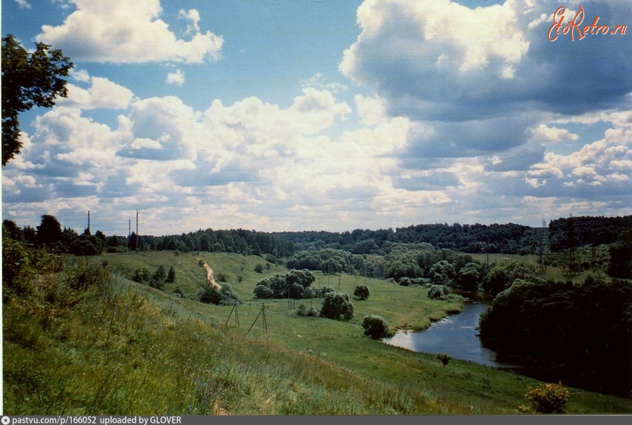 Боровск - Село Рябушки. Вид на Протву от церкви Димитрия Солунского 1999,