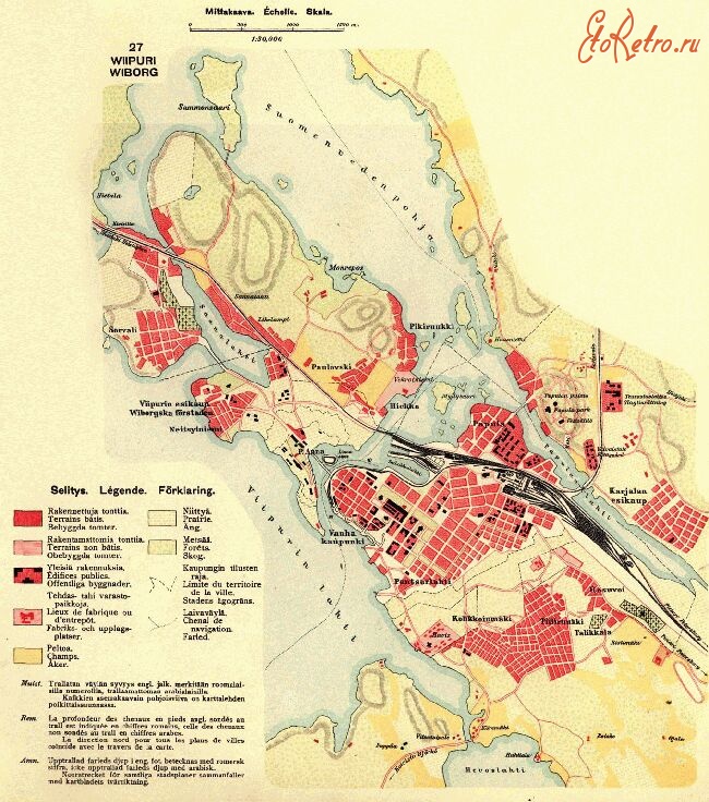 Выборг - План города Выборг 1910 года.