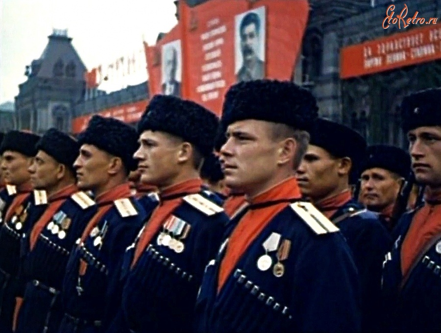 Краснодар - Кубанцы на параде Победы 1945 года