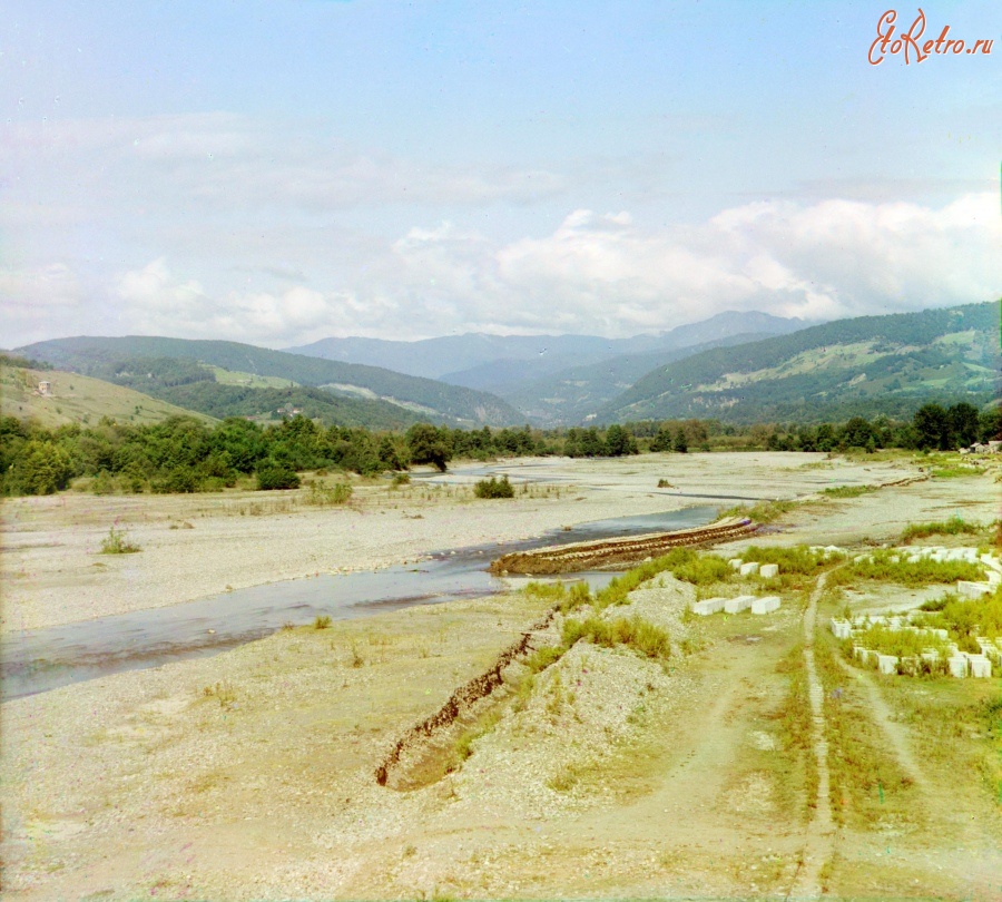 Сочи - Вид на реку Сочи, 1912