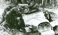 Волхов - Генерал-лейтенант Шпонхеймер во время поездки по фронту