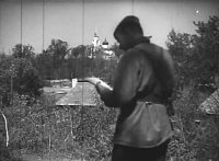 Пушкинские Горы - Пушкинские Горы, отступление, 1941 год (кадр кинохроники)