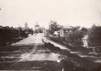 Сапожок - Вид на Успенский собор с юга, улица Соборная.