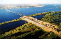 Саратовская область - Строительство моста через Волгу у села Пристанного