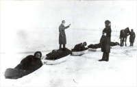 Разное - Эвакуация раненых в санях-волокушах по льду Волги,Сталинград